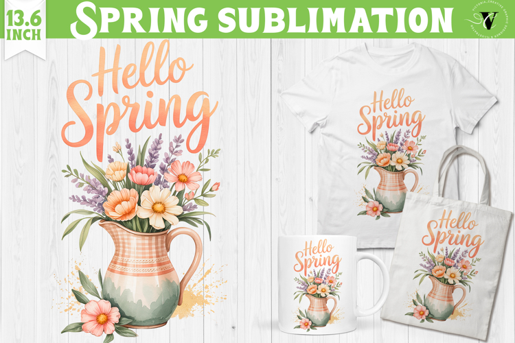 Welcome Spring sublimation | Spring flowers sublimation