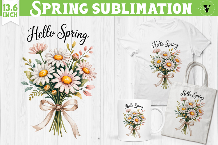 Welcome Spring sublimation | Spring flowers sublimation
