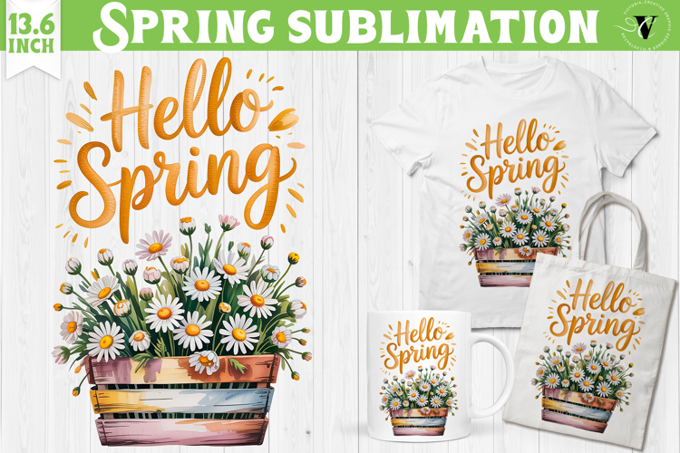 Welcome Spring sublimation | Spring flowers sublimation
