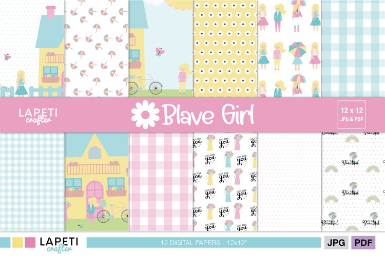 Spring Decorative Digital Paper Pack for Scrapbooking and Crafts