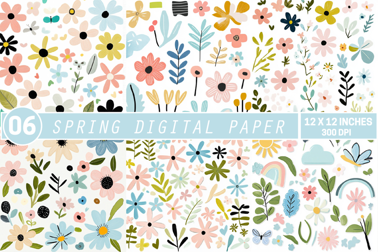 Spring Digital Paper, Spring PNG