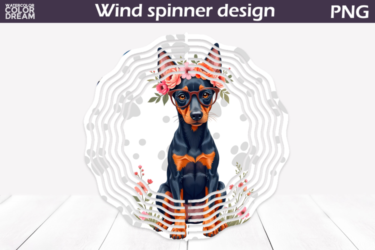 Dog Wind Spinner | Doberman Wind Spinner