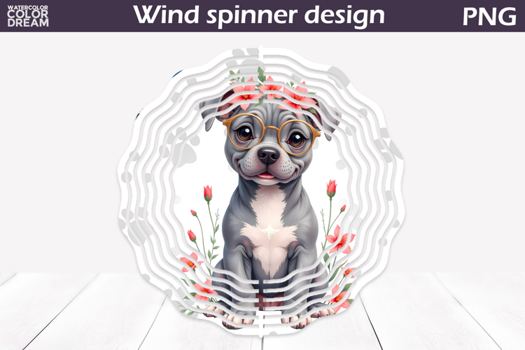 Dog Wind Spinner | Pit Bull Wind Spinner
