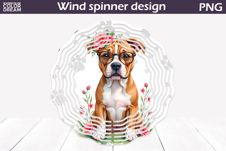 Dog Wind Spinner | Pit Bull Wind Spinner