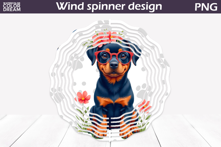 Dog Wind Spinner | Rotweiler Wind Spinner