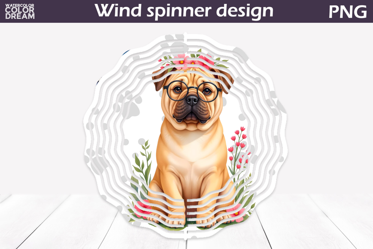 Dog Wind Spinner | Shar Pei Wind Spinner