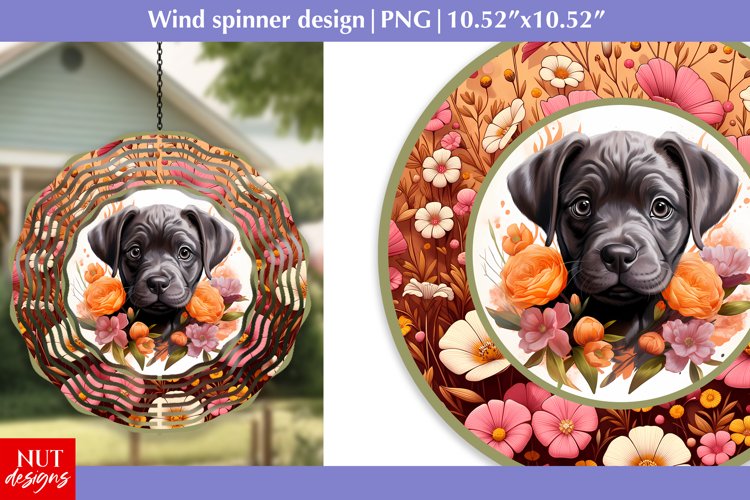 Cane Corso Dog face Summer Wind spinner Sublimation