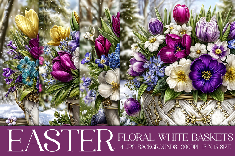 Easter Background, Spring Season Flowers Backgrounds, s2