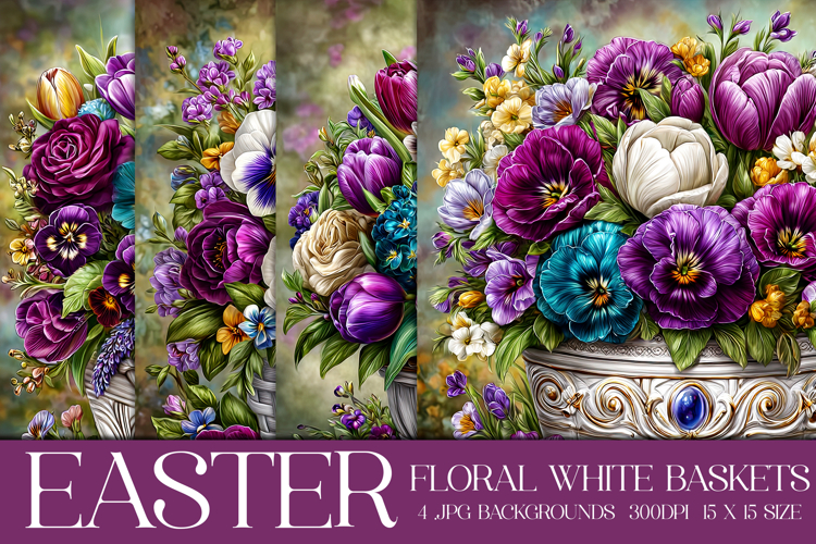 Easter Background, Spring Season Flowers Backgrounds, s5