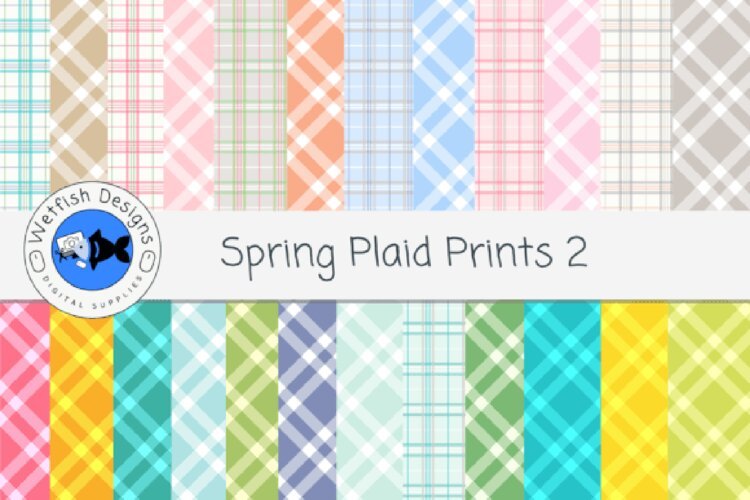 Spring Plaid Papers 2 example image 1