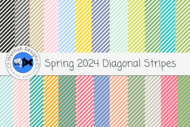 Spring Striped Print Papers