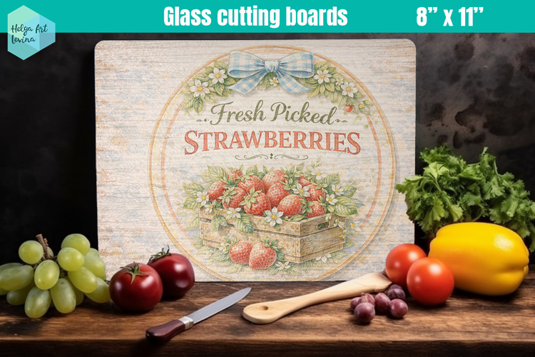 Spring Farmhouse Glass Cutting Boards Kitchen