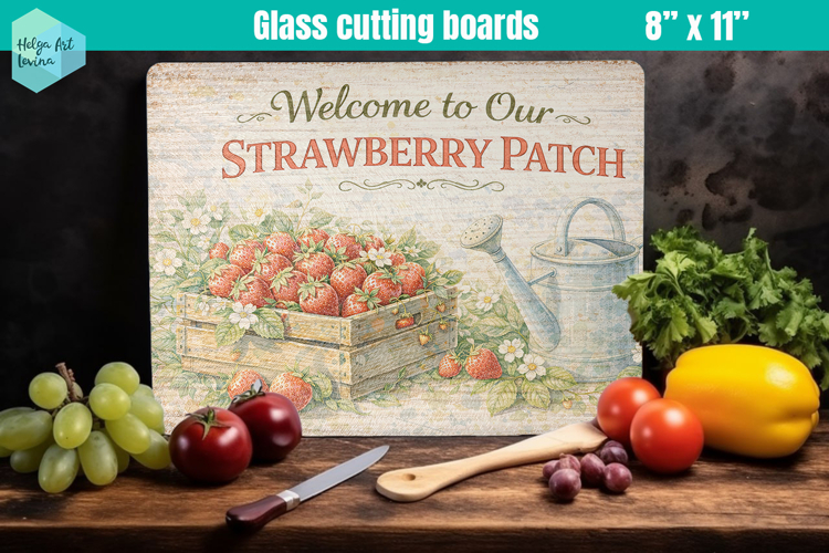 Spring Farmhouse Glass Cutting Boards Kitchen