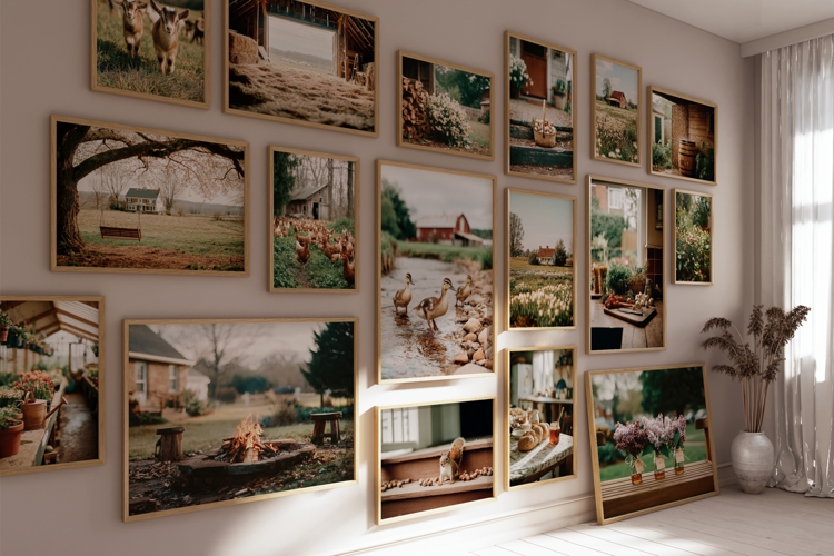 Spring Farmhouse Wall Art Set of 100
