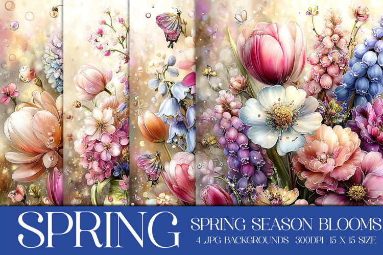 Spring Backgrounds, Spring Season Blooms Backgrounds, s11