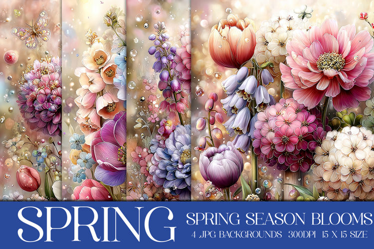 Spring Backgrounds, Spring Season Blooms Backgrounds, s7