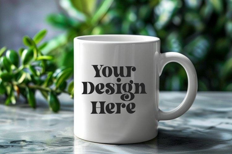 Spring Flower Coffee Mug White Mockup