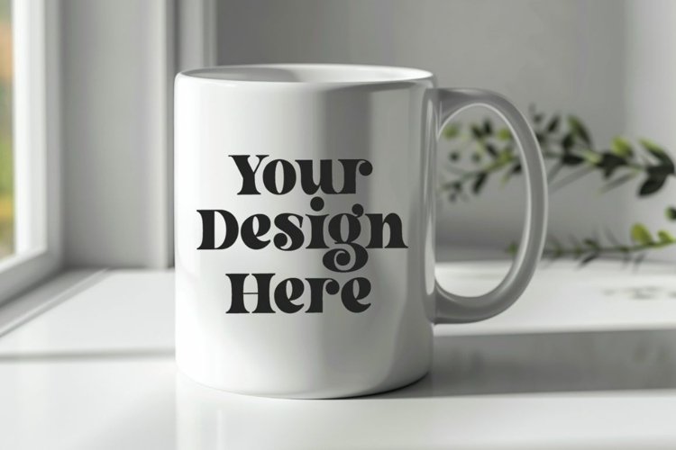 Spring Flower Coffee Mug White Mockup