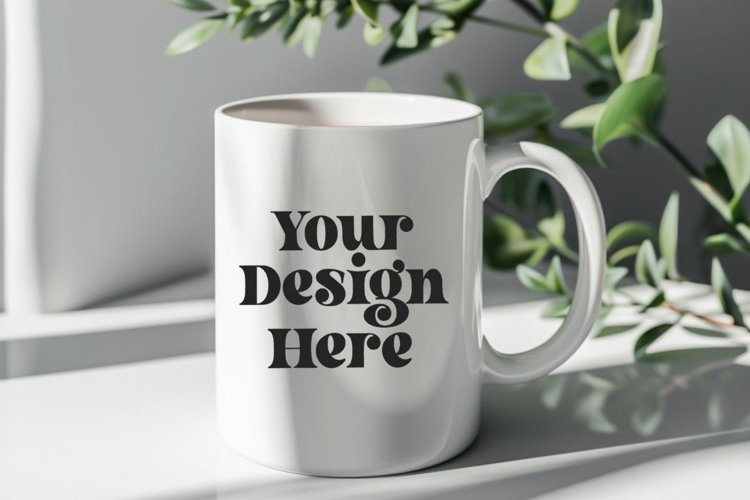 Spring Flower Coffee Mug White Mockup