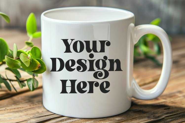 Spring Flower Coffee Mug White Mockup