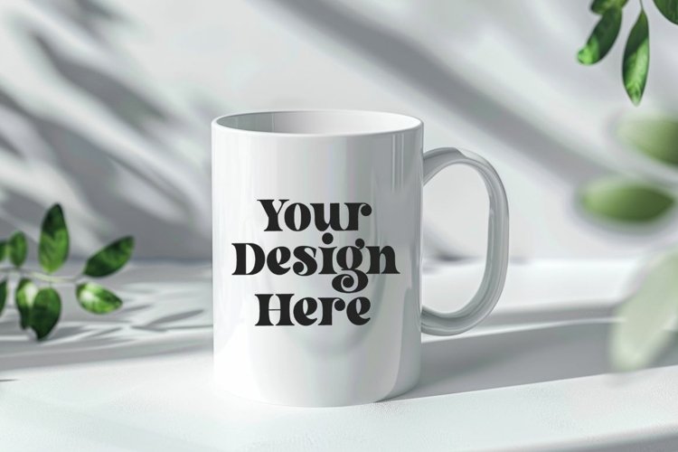 Spring Flower Coffee Mug White Mockup