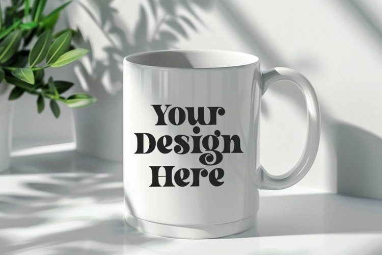 Spring Flower Coffee Mug White Mockup example image 1