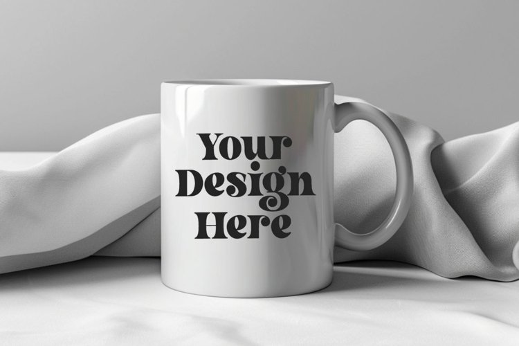 Spring Flower Coffee Mug White Mockup