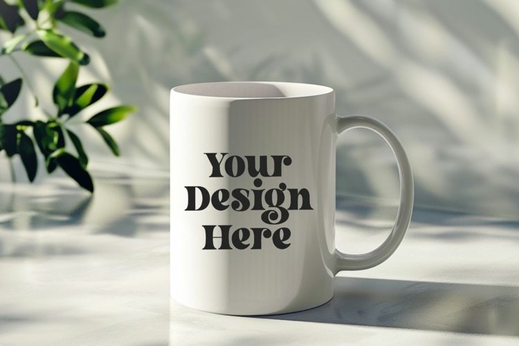 Spring Flower Coffee Mug White Mockup example image 1