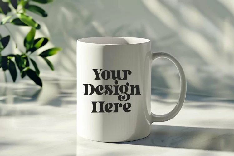 Spring Flower Coffee Mug White Mockup
