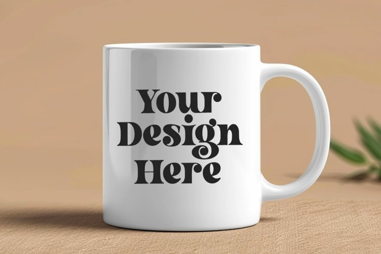 Spring Flower Coffee Mug White Mockup example image 1