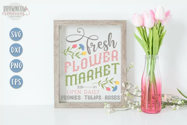 Spring Flower Market, Fresh Flower Market Spring SVG