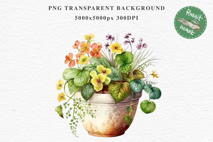 Spring Flower Pot Floral Wreath Clipart PNG Scrapbooking Art Nursery Watercolor Transparent wedding invitation shirt designs sublimation printable digital bloom watercolor floral wreath, flowers pot clipart, sublimation nursery, spring, wedding invitation