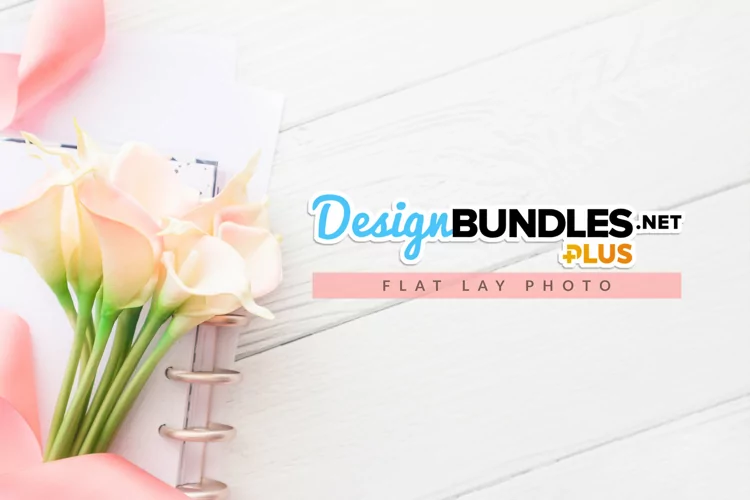 Spring Flowers and Bow | Flat Lay Photo