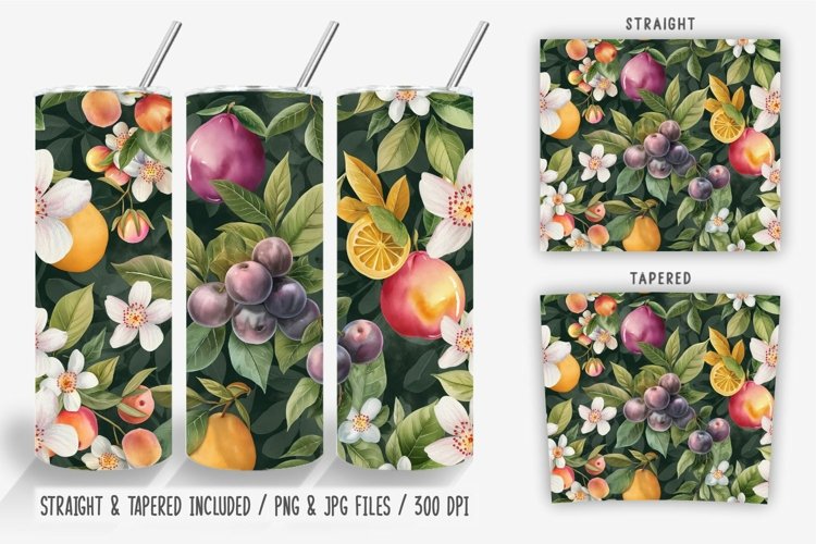 Spring Flowers and Fruits Tumbler Wrap