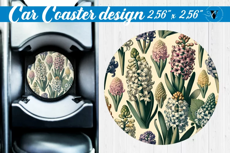 Car Coaster | Flowers Car coaster