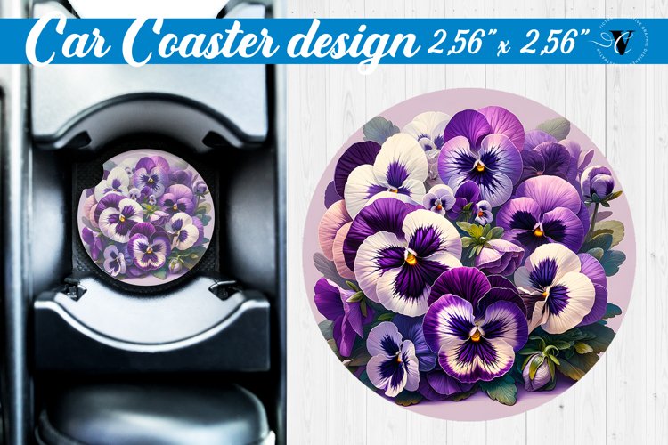 Car Coaster | Flowers Car coaster