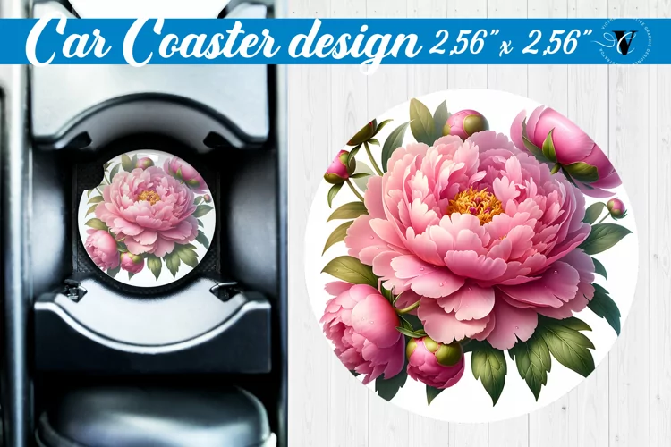 Car Coaster | Flowers Car coaster