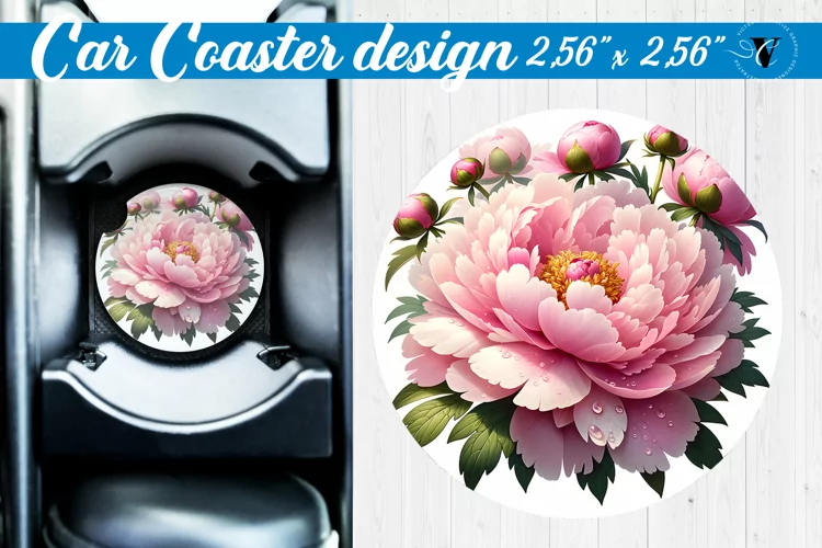 Car Coaster | Flowers Car coaster