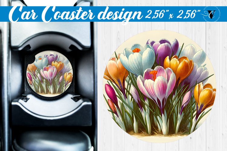 Car Coaster | Flowers Car coaster