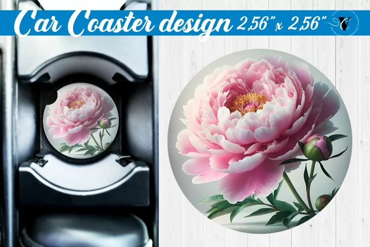 Car Coaster | Flowers Car coaster