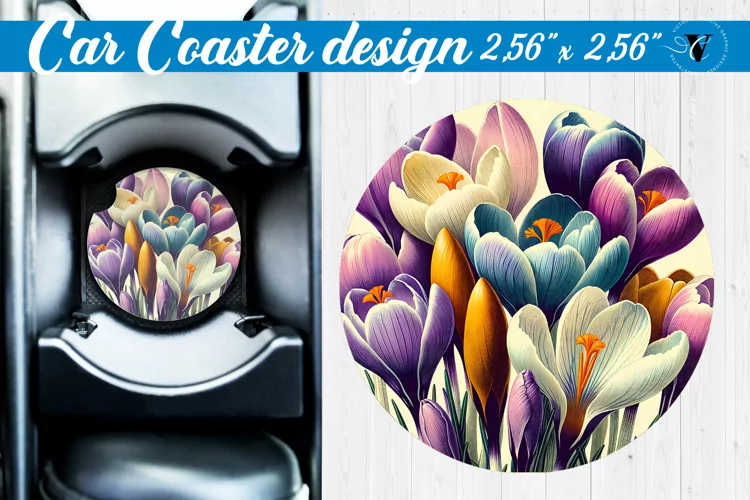 Car Coaster | Flowers Car coaster