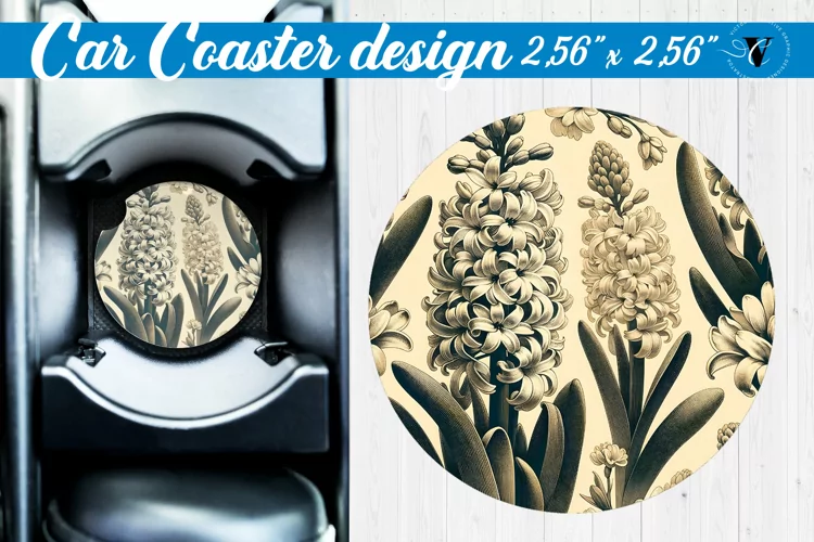 Car Coaster | Flowers Car coaster