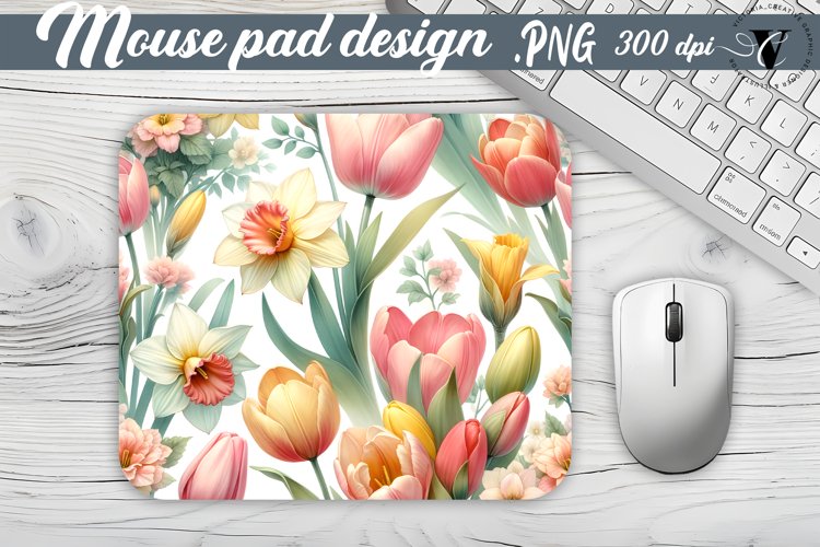 Mouse Pad | Spring flowers example image 1