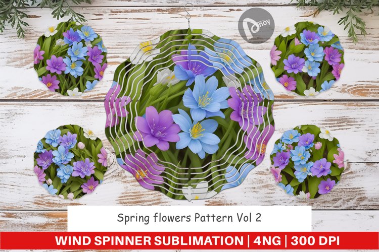 Wind Spinner Spring flowers Pattern