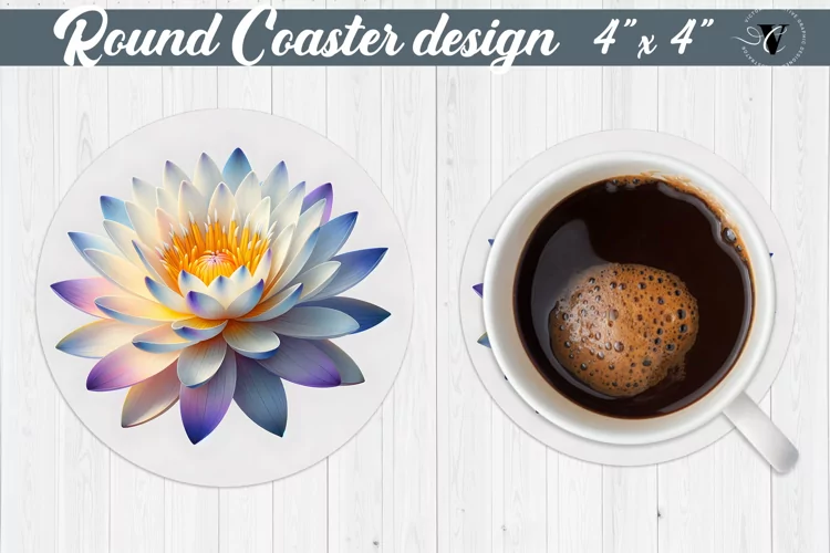 Round Coaster | Spring flowers
