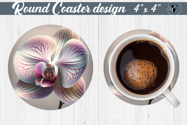 Round Coaster | Spring flowers example image 1