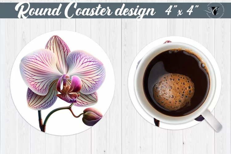 Round Coaster | Spring flowers