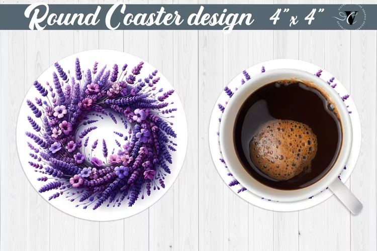 Round Coaster | Spring flowers
