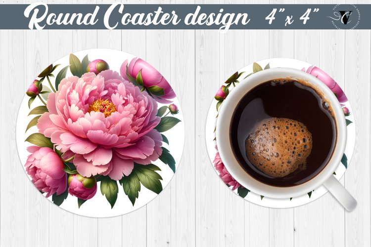 Round Coaster | Spring flowers