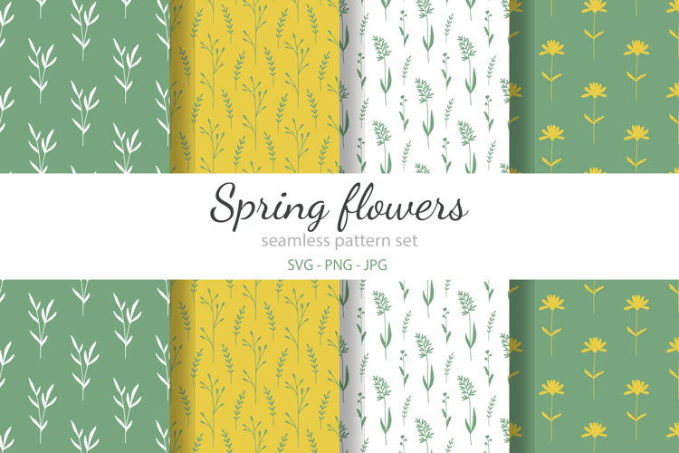 Spring flowers seamless pattern|digital paper